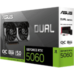 TARJETA DE VIDEO ASUS DUAL GEFORCE RTX 5060 O8G GDDR7 OC EDITION P/N 90YV0N12-M0AA00