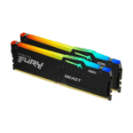 KIT DE MEMORIAS kingston fury BEAST 32GB 6000MT/s DDR5 CL30 DIMM (Kit of 2 X 16GB ) RGB