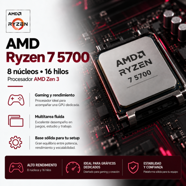 PC Gamer ABAL CORE V4 – Ryzen 7 5700 + RTX 5070
